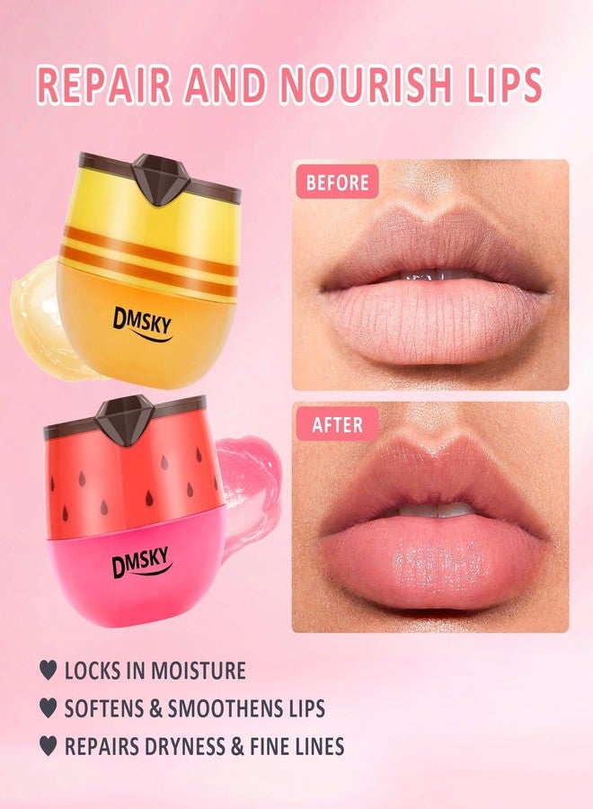 DMSKY Patented Bee Lip Balm Honey Pot 6 PCS, Nourish & Hydrate Lip Sleeping Mask with Vitamin E, Lip Mask Overnight for Dry Lips, Reduces Lip Lines - Image 4